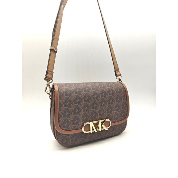 MICHAEL KORS Parker logo monogram faux-leather small crossbody - Brown(Modified) - Picture 7 of 12